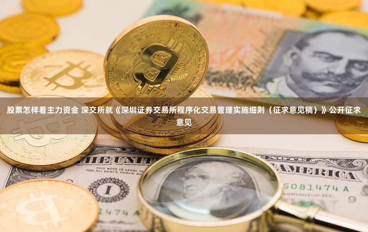 股票怎样看主力资金 深交所就《深圳证券交易所程序化交易管理实施细则（征求意见稿）》公开征求意见